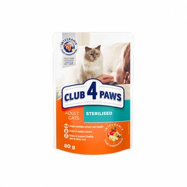 CLUB 4 PAWS PREMIUM „PISICI STERILE” CONSERVĂ COMPLETĂ 