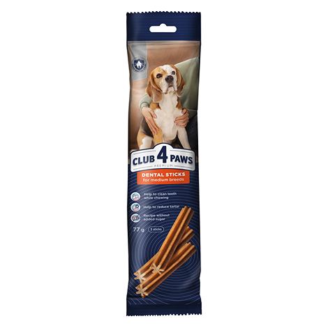 CLUB 4 PAWS PREMIUM DENTAL STICKS. BASTONAȘE DE MESTECAT PENTRU C INI ADULȚI