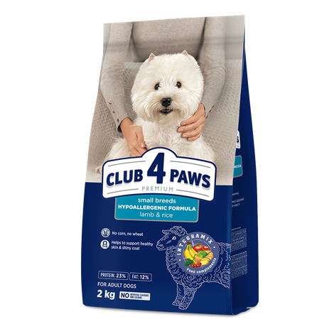 CLUB 4 PAWS PREMIUM "MIEL ȘI OREZ" PENTRU CÂINI ADULȚI DE TALIE MICĂ. HRANĂ USCATĂ COMPLETĂ