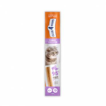 CLUB 4 PAWS PREMIUM MEATY STICK: CURCĂ ŞI MIEL. COMPLEMENTAR HRANĂ PENTRU PISICILE