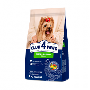 CLUB 4 PAWS PREMIUM PENTRU DE TALIE MICĂ. HRANĂ USCATĂ COMPLETĂ PENTRU CÂINI ADULȚI