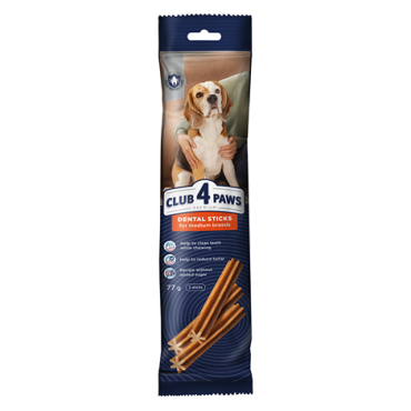 CLUB 4 PAWS PREMIUM DENTAL STICKS. BASTONAȘE DE MESTECAT PENTRU C INI ADULȚI