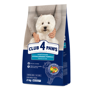 CLUB 4 PAWS PREMIUM "MIEL ȘI OREZ" PENTRU CÂINI ADULȚI DE TALIE MICĂ. HRANĂ USCATĂ COMPLETĂ